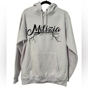 Zuni sportswear‎ Milizia luxury streetwear against all odds hoodie white Large